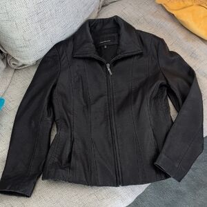 Jones New York Vintage Black Leather Jacket M